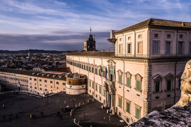 A view of the Quirinale Palace, the residence of the President of the Italian Republic 