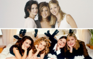 The ladies of Friends, top, and SATC, beneath