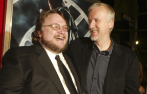 Photo of Guillermo del Toro and James Cameron at an event in 2004