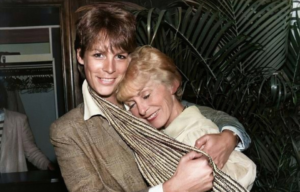 Jamie Lee Curtis embracing her mother, Janet Leigh