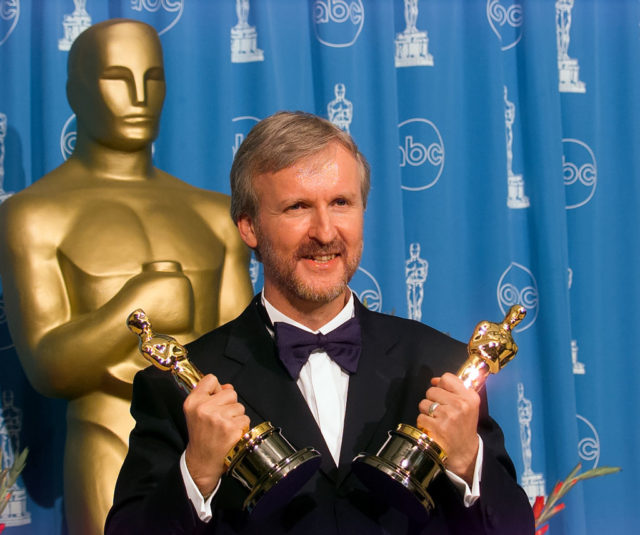 James Cameron holds two Oscar awards