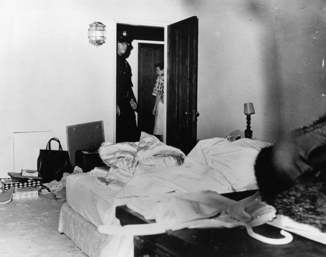 A photo of Monroe's bedroom days after her death
