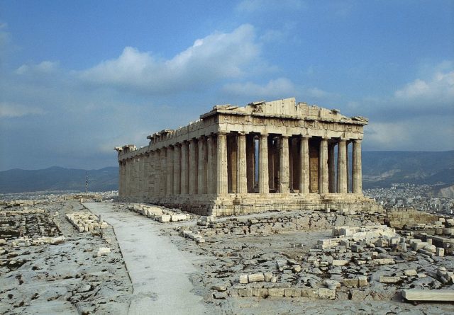 View of the Parthenon.