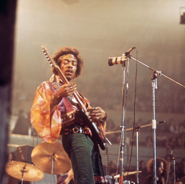 Jimi performing onstage