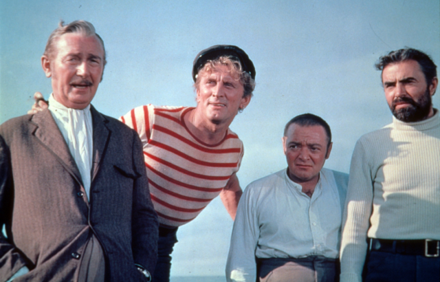 James Mason, Kirk Douglas, Peter Lorre and Paul Lukas as Captain Nemo, Ned Land, Conseil and Prof. Pierre Arronax in '20,000 Leagues Under the Sea'