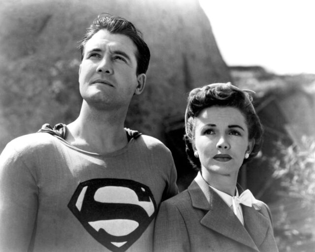 George Reeves and Phyllis Coates as Superman and Lois Lane in 'Adventures of Superman'