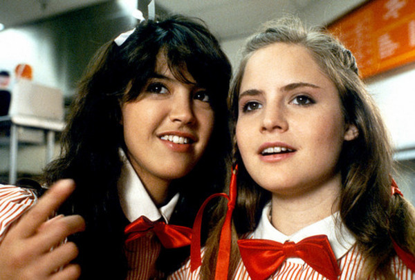 Phoebe Cates as Linda Barrett and Jennifer Jason Leigh as Stacy Hamilton in 'Fast Times at Ridgemont High.'