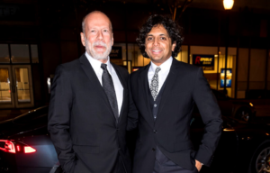 Bruce Willis and M. Night Shyamalan at an event in 2017
