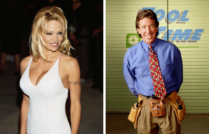 Side by side images of Pamela Anderson and Tim Allen
