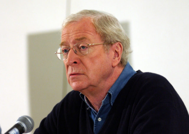 Michael Caine speaks at a press conference