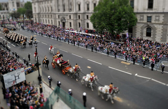 Carriages heading to Buckingham Palace