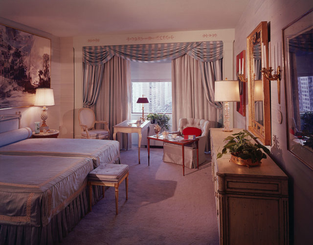 A lavish-looking 1980s bedroom