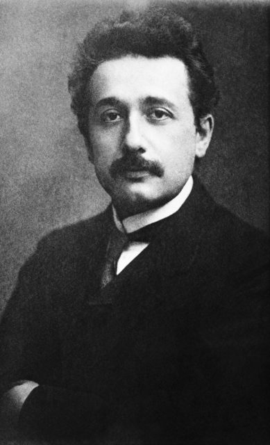 Headshot of a young Albert Einstein