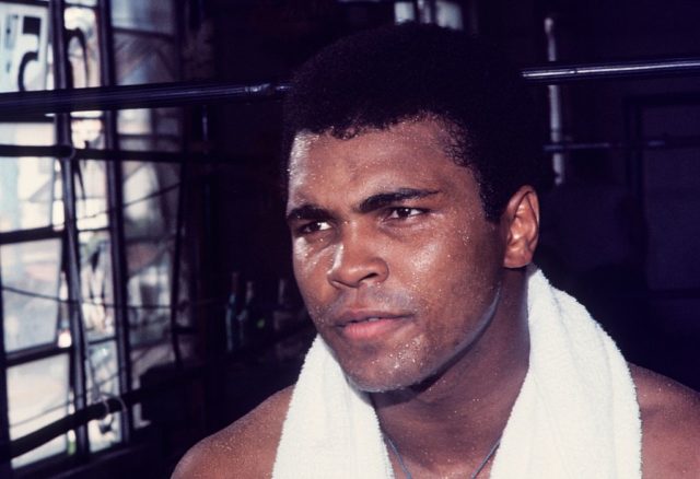Ali in the gym in a color photo
