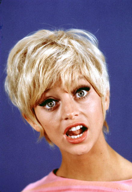 Goldie Hawn making faces at the camera