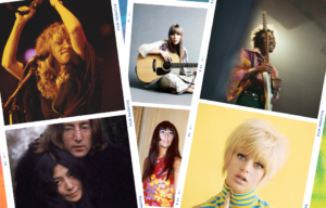 Collage of various celebrity hippies