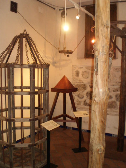 Judas Cradle on display in a musuem