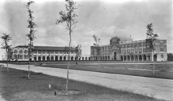 Distanced view of Rice University.