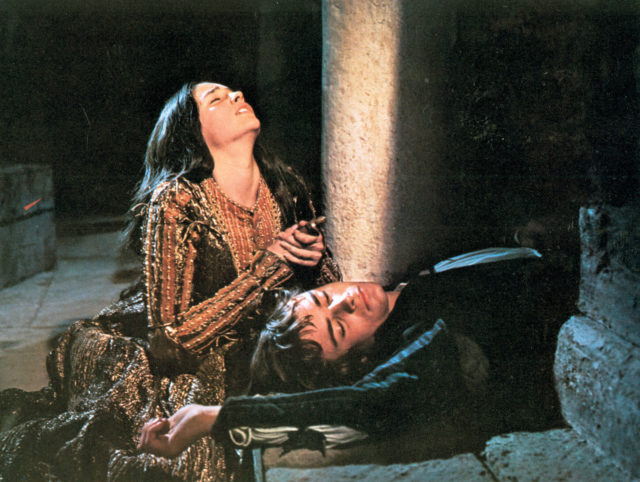 Olivia Hussey and Leonard Whiting as Juliet Capulet and Romeo Montague in 'Romeo and Juliet'