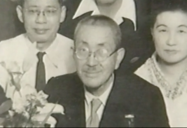 Shiro Ishii at a reunion party for Unit 731 members