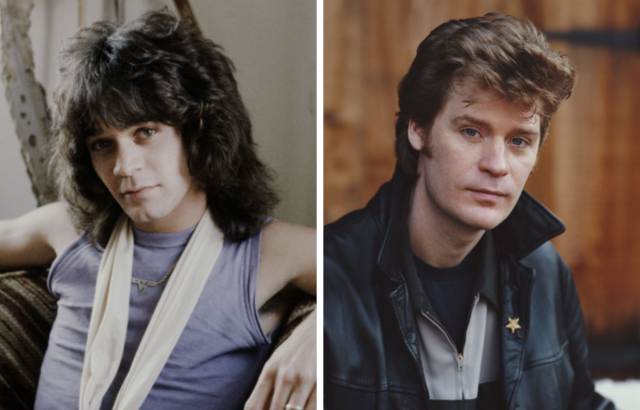 Split image of Eddie Van Halen, left and Darryl Hall, right