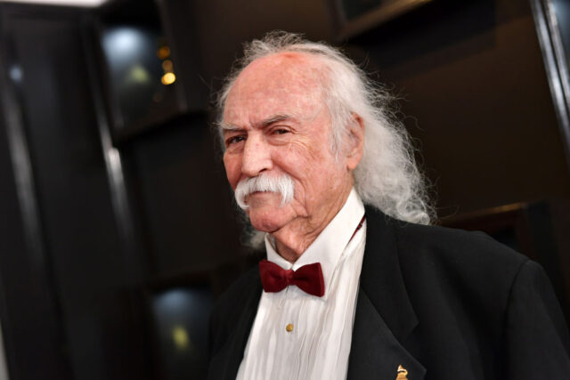 David Crosby in a tuxedo and bow-tie at the Grammy Awards in 2020