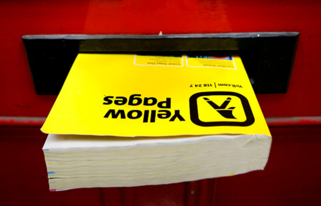 A Yellow Pages phonebook