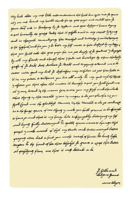 Anne Boleyn handwriting