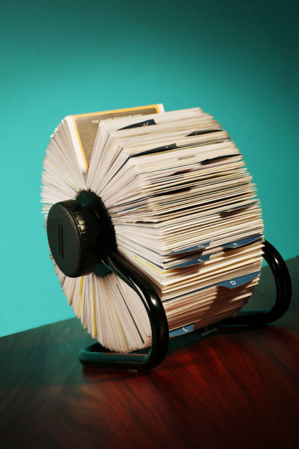 Photo of a rolodex