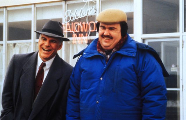A still of Steve Martin and John Candy in Planes, Trains & Automobiles