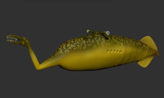 A 3D image of a Tully Monster.