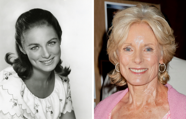 Headshots of a young and old Charmian Carr