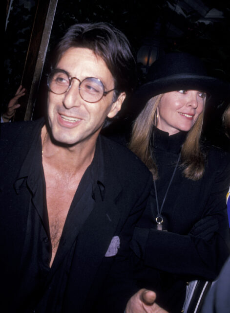 Diane Keaton and Al Pacino walking together.