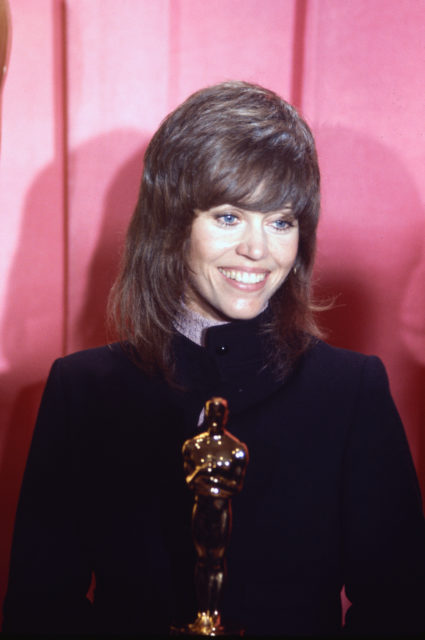 Actress Jane Fonda won the Academy Award for Best Actress for her role in the film Klute.