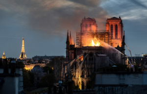 The cathedral as it burns