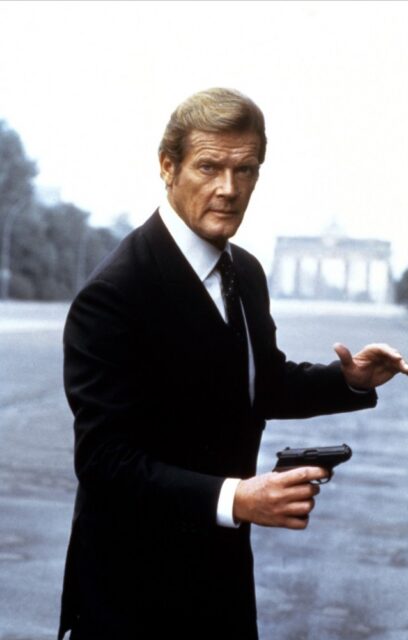 Roger More as James Bond in 'A View To A Kill'