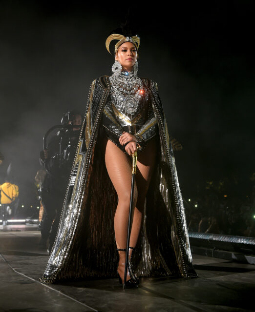 Beyonce in a Nefertiti-inspired costume at Coachella 2018