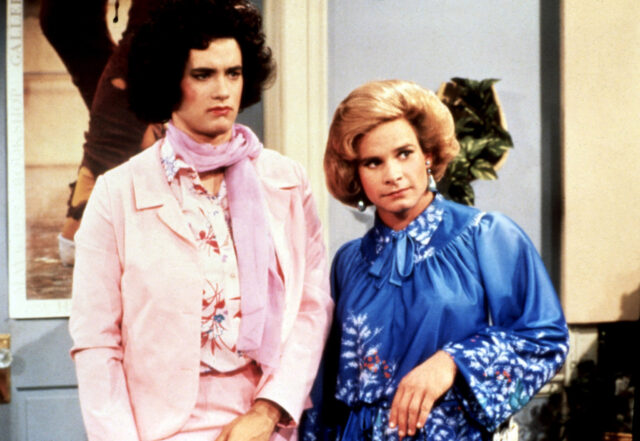 Tom Hanks and Peter Scolari as Kip Wilson and Henry Desmond in 'Bosom Buddies'