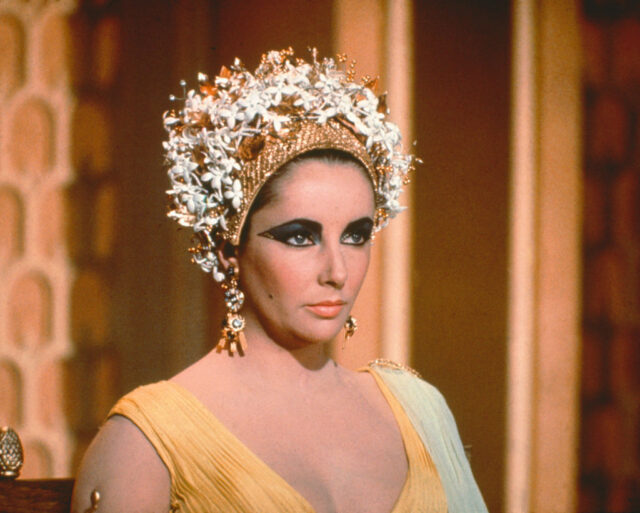 Elizabeth Taylor in a Cleopatra costume