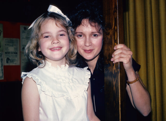 Drew and her mother in 1982