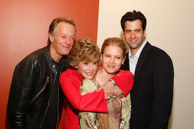 The Fonda family (Peter, Jane, and Bridget) at an event in 2008