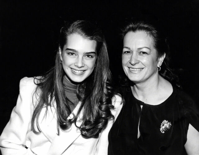 Brooke and Teri Shields posing for a photo together.