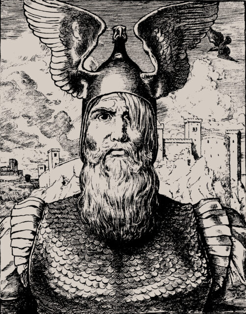 Illustration of the Norse god Odin