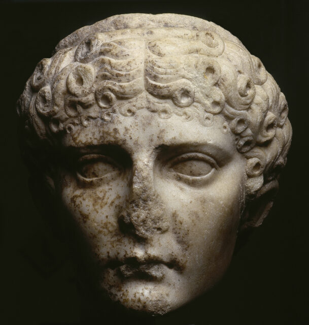 Bust of Empress Agrippina, missing its nose.