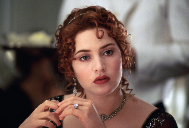 Kate Winslet, as Rose, in Titanic (1997).