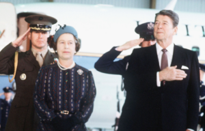 Queen Elizabeth II and Ronald Reagan in March 1983.