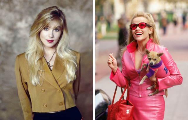 Portrait of Christina Applegate + Reese Witherspoon as Elle Woods in 'Legally Blonde'
