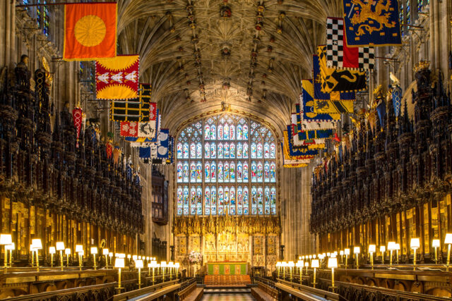 The interior of St Georges Chapel, Windsor Castle