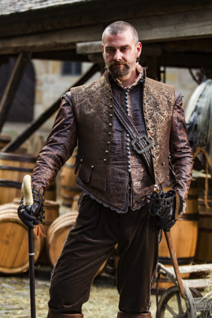 Ray Stevenson in costume for 'The Three Musketeers'