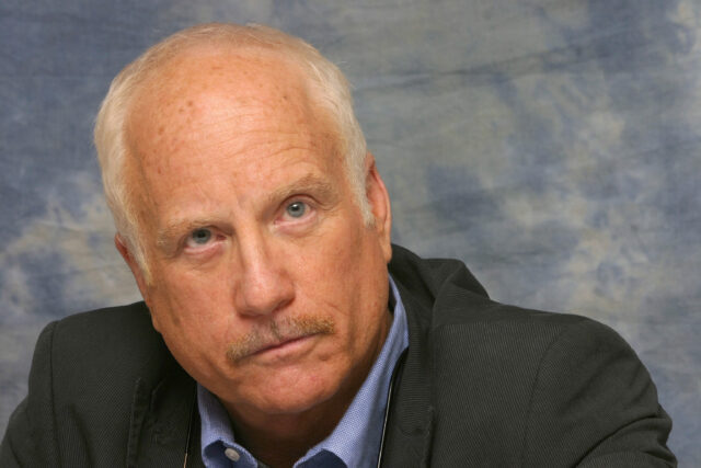 Headshot of Richard Dreyfus with a serious look on his face.